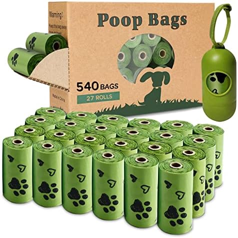 Dog Poop Bag Biodegradable 540 Count Dog Waste Bags with Dispenser Scented