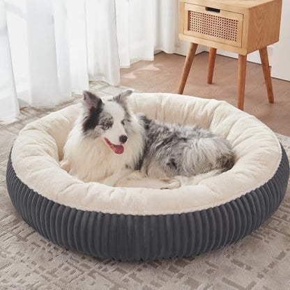 45 inches Calming Donut Dog Bed for Extra Large Dogs,Charcoal
