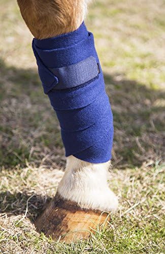 Intrepid International Polo Wraps for Horses Set of 4 Cotton Bandage Wrap, Horse Leg Wraps, Vet Wrap for Horses, Horse Size, Exercise Training Bandage