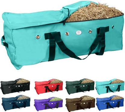 Majestic Ally 1200 D Nylon Fabric Large 44” x 20” x 16” and Extra Large 53"x 24" 20" Heavy-Duty Hay Bale Storage Bag (Red) (Extra Large, Turquoise)