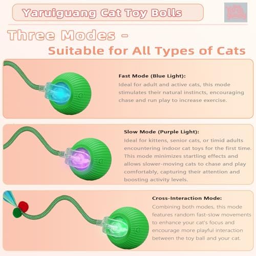 Smart Cat Ball Toy, Interactive & Rechargeable for Daily Play