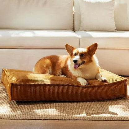FUKUMARU 5.5-Inch Thick Dog Bed Mat, Cozy Flat Dog Kennel Bed for Crate
