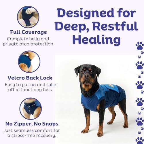 Surgi Snuggly Dog Surgery Recovery Suit, Cone Alternative, Spay/Neuter 2XLS