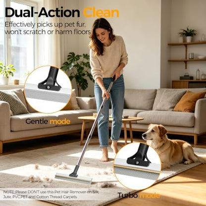 Carpet Rake for Pet Hair Removal Tool,Reusable Hair Remover Broom