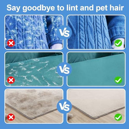 2Pcs Pet Hair Removal Gloves Cat & Dog, Electrostatic Reusable Remover Tool