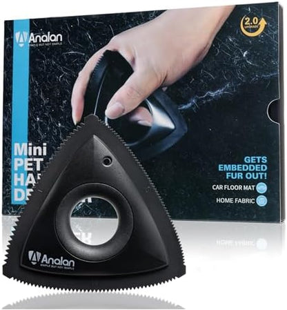Analan Mini Pet Hair Remover for Car Detailing Dog Hair Tool Brush(Black)