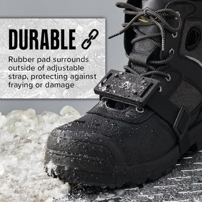 K1 Mid-Sole Ice Cleats for Men & Women - Rotatable Traction Aids For Winter Snow - Low Profile - Black