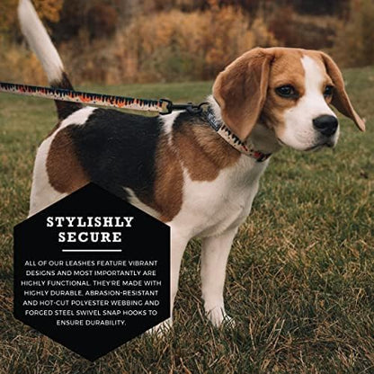 Wolfgang Heavy Duty Dog Leash, Pull-Tested to Over 800 lbs for Walking & Training, Overland Print, Large