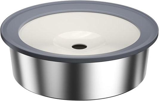 No Spill Dog Water Bowl, 1.5L Stainless Steel Slow Drinking Water Dish Dispenser, Spilling Drip & Splash Proof Slobber Stopper for Dogs Cats Messy Drinkers