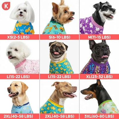 KYEESE Velvet Dog Pajamas for Small Medium Dogs Soft Onesie, Vehicles