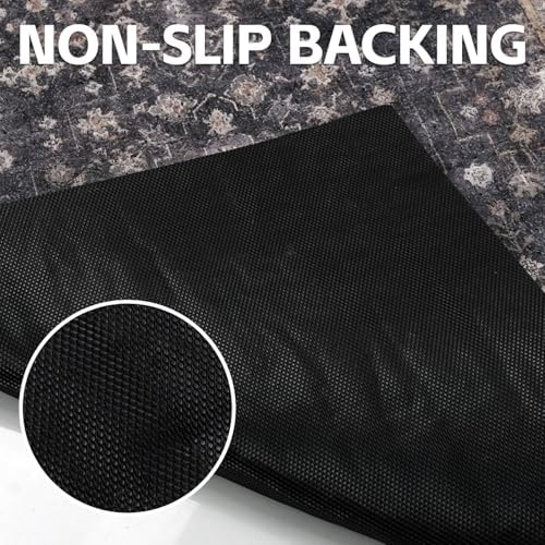 Cat Litter Mat Litter Trapping Mat, 40"x30" Waterproof Urine Proof Litter Box Mat Catcher Mat Non-Slip Washable for Kitty Kitten, Black