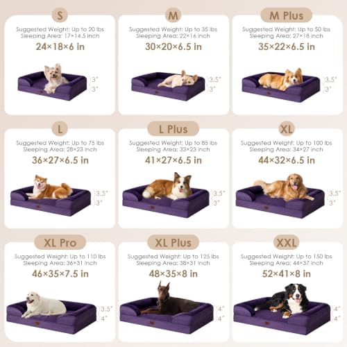 EHEYCIGA Orthopedic XXL Dog Bed, Waterproof Washable XL Big Pet Bed 46"