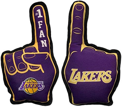 Pets First NBA #1 Fan Toy. Best Sports Dog Toy with Double Stitched Trim and Tough Nylon Material Filled with Chewable Polyfil and Inner Squeaker