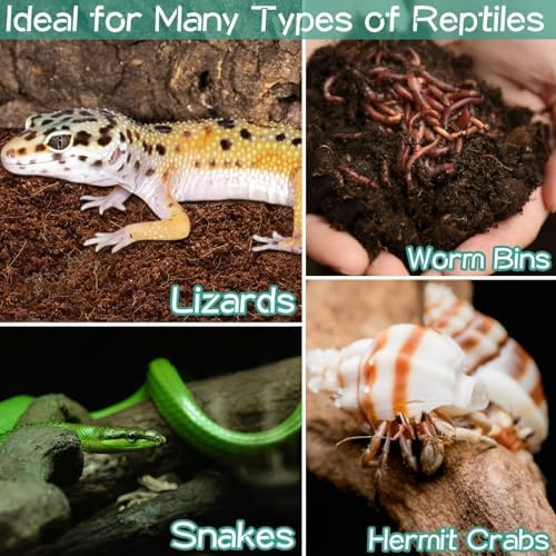 Halatool 4 Pack Compressed Coconut Fiber Substrate for Reptiles