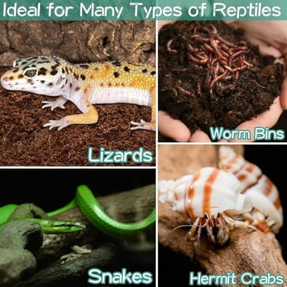 Halatool 4 Pack Compressed Coconut Fiber Substrate for Reptiles
