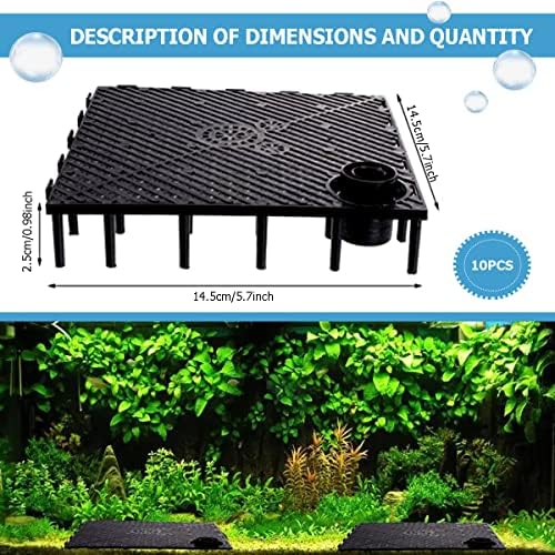 10 PCS Aquarium Divider Tray Fish Tank Grid Aquarium Filter Bottom for Fish Tank Isolation