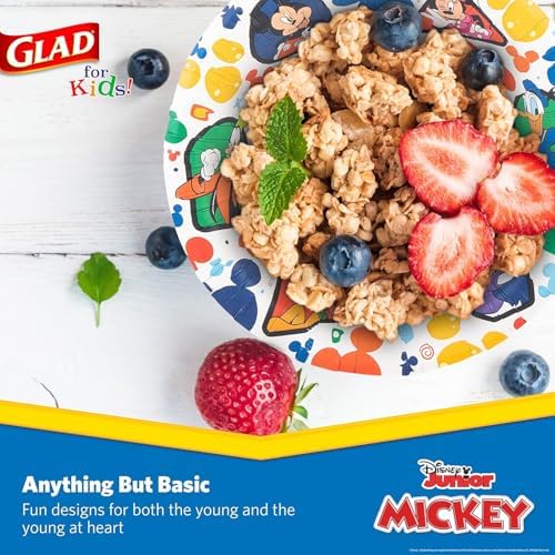 Glad for kids Disney Mickey & Friends Disposable Bowls, 12 Oz, 40 Ct, 2-Pk