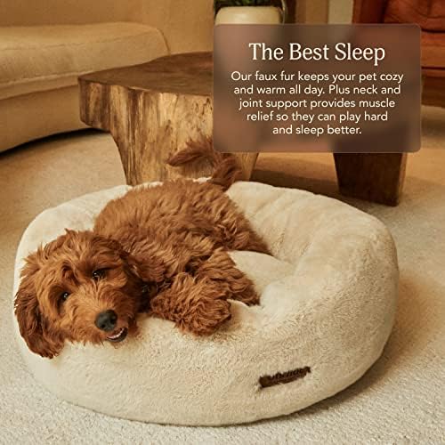 UnHide Floof Pet Bed, Extra Soft Dog Bed with Removable Faux Fur Cover