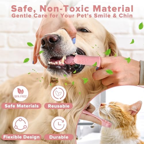 6PCS Grooming & Bath Supplies for Dogs, Cats | Dog Washing Gloves | Dog Bath Brush | Dog Shower Brush | Pet Grooming Gloves | Dog Grooming kit | Pet Supplies for Showerhead & Sprayer (Light Pink)
