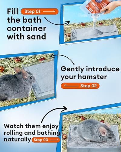 Chinchilla Dust Bath - Gentle Powder for Hamsters & Gerbils, 18oz
