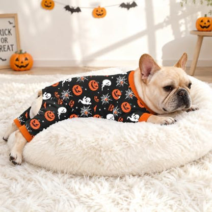 Dog Halloween Pajamas for Small Medium Dog Halloween Pjs Dog Onesie Cute Soft Breathable Puppy Pet Stretchy Dogs Recovery Suit for Boy Girl-L