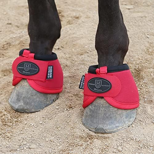 Harrison Howard Horse Bell Boots Overreach Bell Boots No-Turn Bell Boots for Horse-Durable Protective Hoof Boot