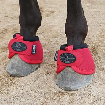 Harrison Howard Horse Bell Boots Overreach Bell Boots No-Turn Bell Boots for Horse-Durable Protective Hoof Boot