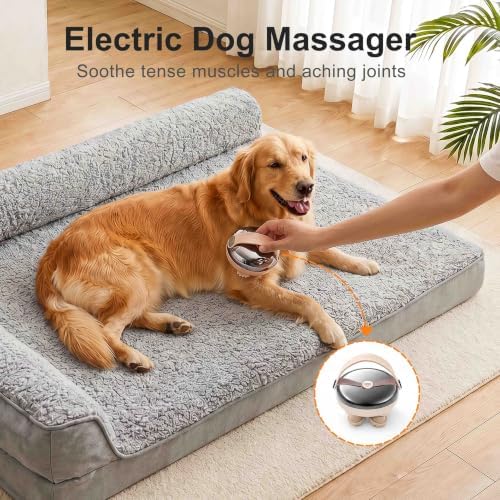 Orthopedic Dog Bed for Large Dog Senior Dog with Dog Massager, Pet Toys,36"