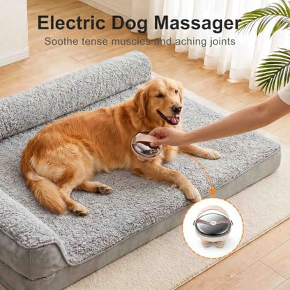 Orthopedic Dog Bed for Large Dog Senior Dog with Dog Massager, Pet Toys,36"