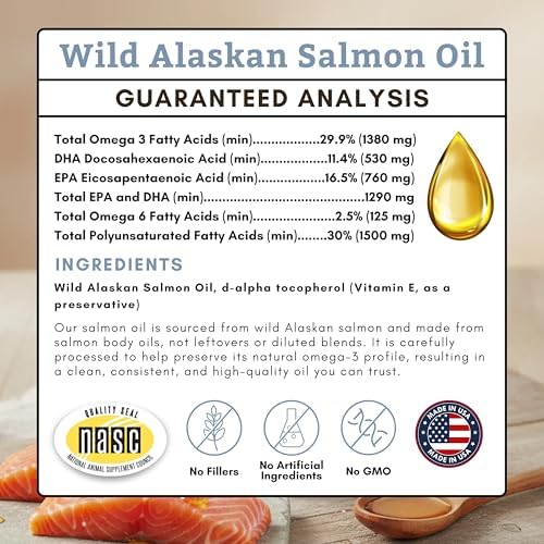 Wild Alaskan Salmon Oil for Dogs and Cats, 8 oz