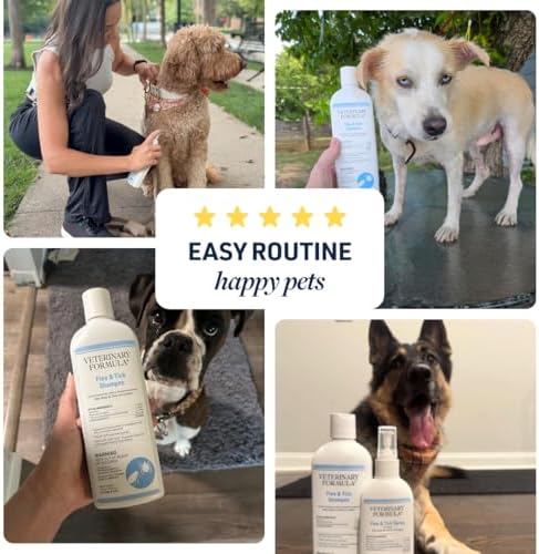 Veterinary Formula Flea & Tick Bundle, 16 oz Shampoo + 8 oz Spray for Dogs