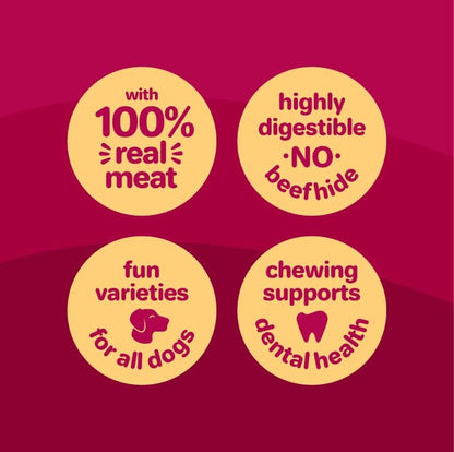 Oinkies Hearty Kabobs Rawhide‑Free Dog Treats, 18 Count