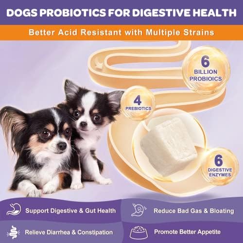 NATURE TARGET 6 Billion Freeze Dried Probiotics for Dogs, 120 Bites