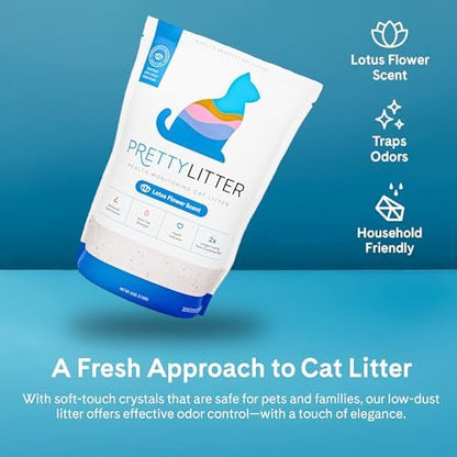 PrettyLitter Health Monitoring Cat Litter, Lotus Flower, 6 lb. Bag