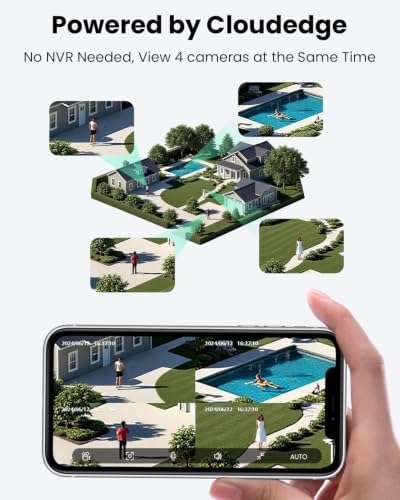 VIZIUUY 3MP Solar Security Cameras Wireless Outdoor, IP66 Weatherproof