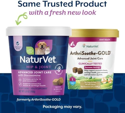 NaturVet Advanced Joint Care Supplement, Dogs & Cats, 70ct