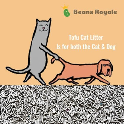 2pcs Pack (6L x 2) Tofu Cat Litter, Clumping Kitty Litter, Flushable,Pea Fiber,Dust Free, Odor Control, Low Tracking, Lightweight (Carbon Mixed)