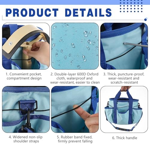 Abbylike Grooming Tote,Stylish,10.63 x 10.63 x 9.45 Inch,Blue