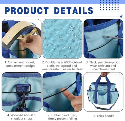 Abbylike Grooming Tote,Stylish,10.63 x 10.63 x 9.45 Inch,Blue