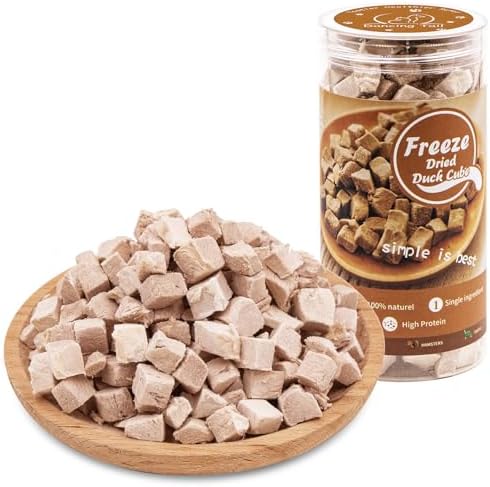 Freeze Dried Cat & Dog Treats, Healthy Duck Cube Weight Control 2.3 Ounce