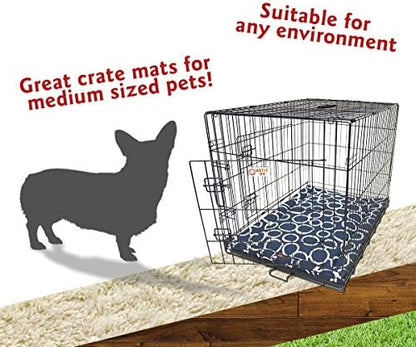36" Fusion Navy Crate Dog Bed Mat By Majestic Pet Products
