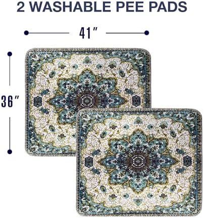 PUPIBOO Washable Pee Pads for Dogs and Cats - Super Absorbent Reusable Puppy Training Pads - 100% Waterproof, Leak-Proof & Non-Slip Whelping Pads for Pet Housebreaking