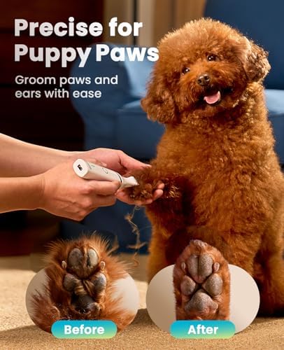 oneisall Dog Paw Trimmer, Small Dog Clippers with Double Blades