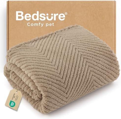 Bedsure Dog Blanket for Small Dogs Puppy and Cats, Soft Fleece, 25x35 Brown