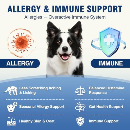 Dog Allergy Chews 200 ct Probiotics Immune Support for All Breeds & Ages