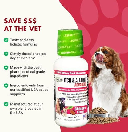 LIQUID-VET K9 Itch & Allergy Advanced - Omega-3s, MSM & Vitamin E