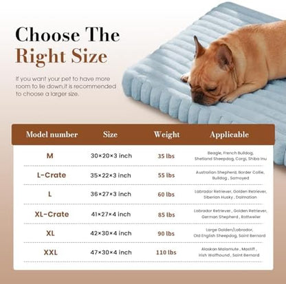 Extra Large Orthopedic Dog Crate Bed with Waterproof Lining