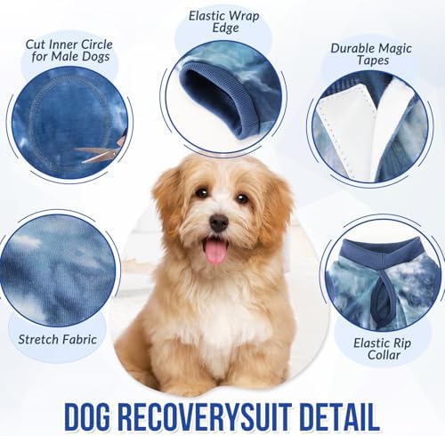 Lukovee Recovery Suit for Dogs, Onesie Spay Neuter Surgery Suit Female Male