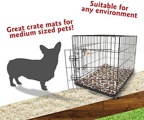 36" Fusion Mocha Brown Crate Dog Bed Mat By Majestic Pet Products