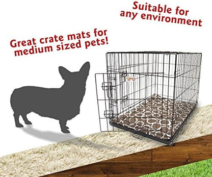36" Fusion Mocha Brown Crate Dog Bed Mat By Majestic Pet Products
